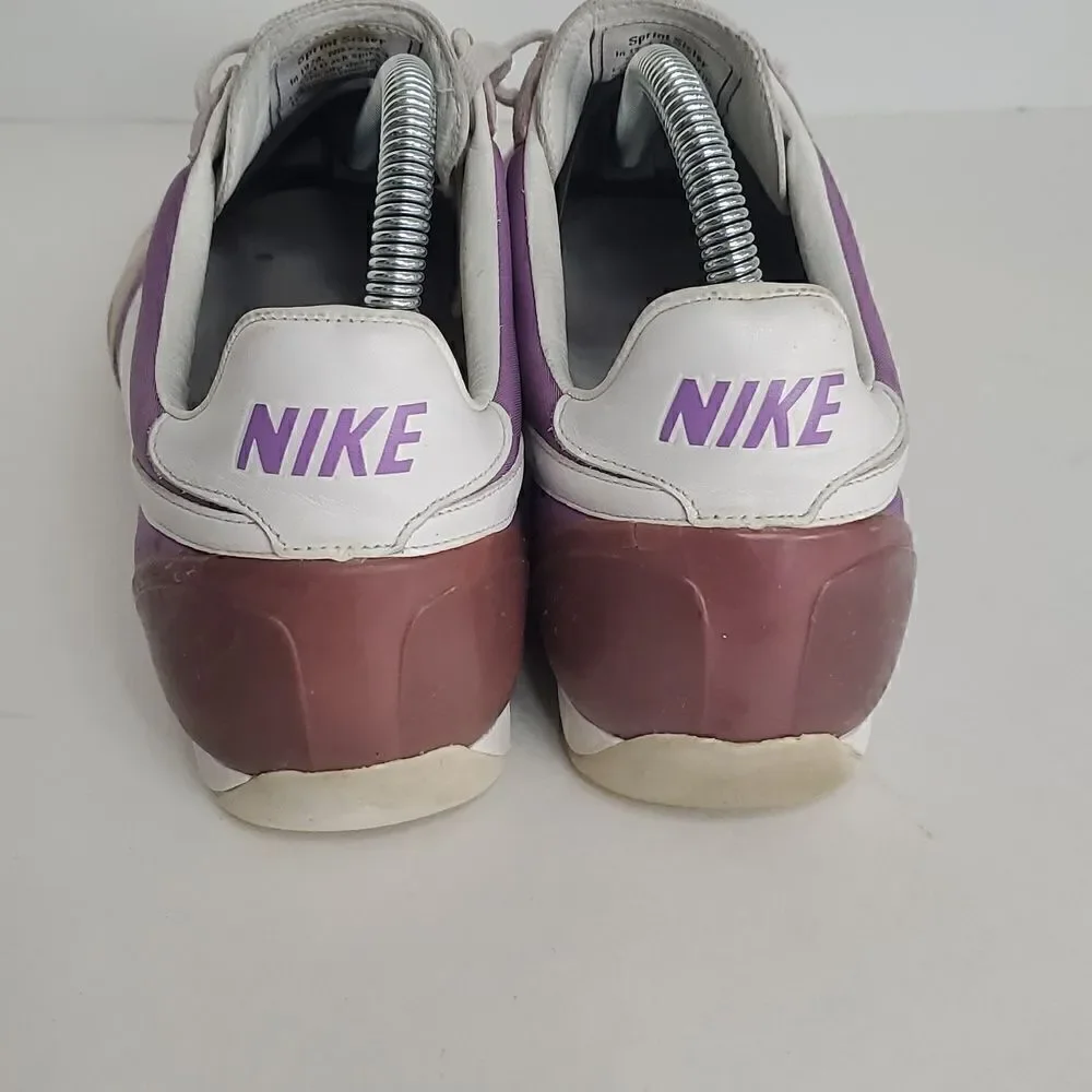 Nike Vintage Classic Sprint Sister Track Shoe Purple White Leather Size 10.5